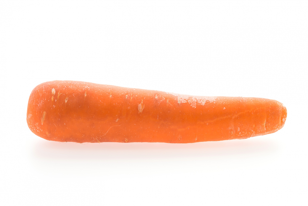 Carrots are slim and tapered, making them suitable for beginners or anal play.