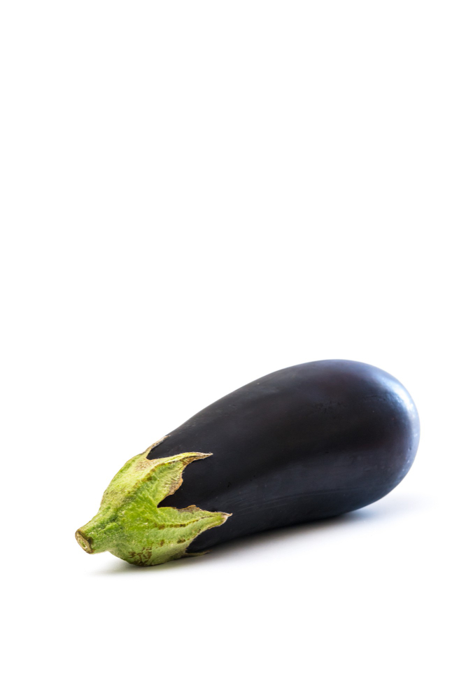 Eggplants have a tapered shape, ideal for gradual insertion, and a smooth, glossy skin.