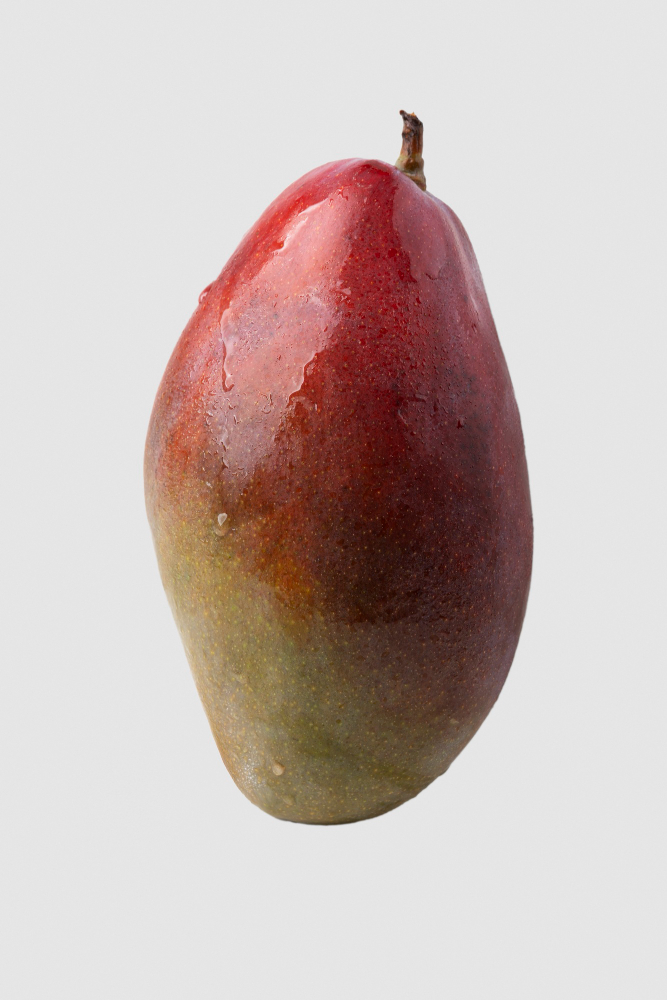 Peeled mangoes can be used for external stimulation due to their soft, juicy flesh.